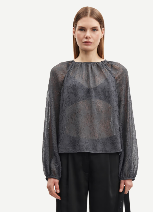 SAMSOE SAVIRA BLOUSE GRIJS - S. LABELS