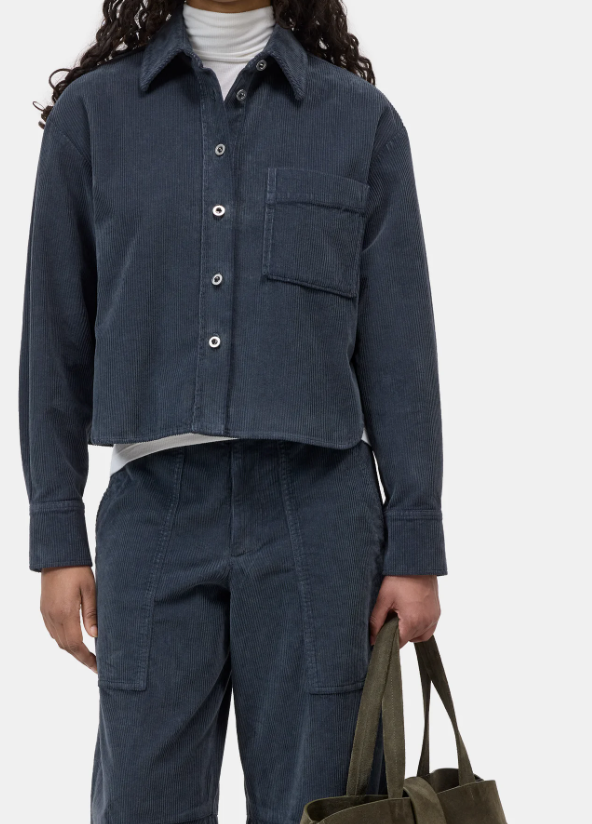 CLOSED CORUROY SHIRT BLAUW