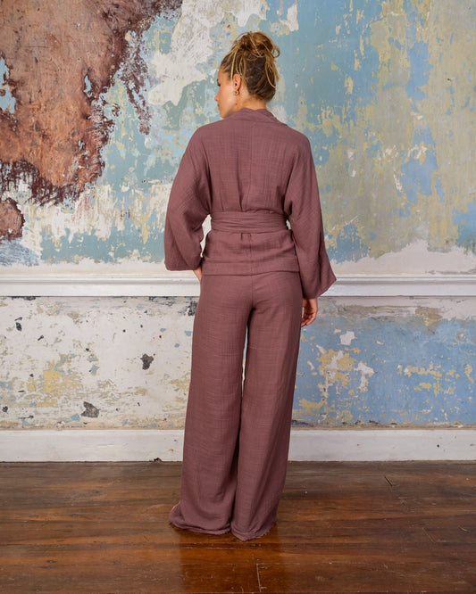 SEA ME HAPPY RILEY PANTS DARK CHOCOLATE - S. LABELS