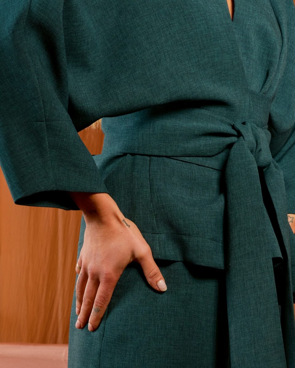SEA ME HAPPY ALAYA TOP LUSH DEEP DARK GREEN