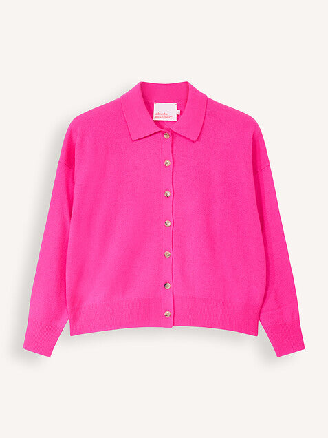 ABSOLUTE CASHMERE MUJURA POLO VEST FLUO ROZE - S. LABELS