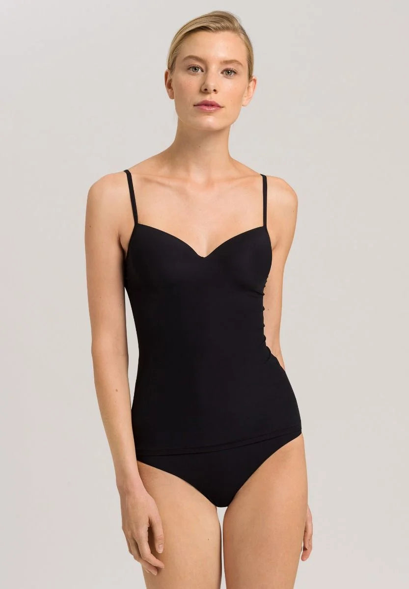 HANRO ALLURE PADDED BRA TOP BLACK - S. LABELS