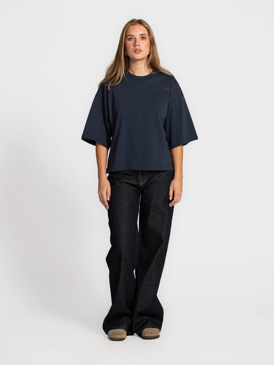 LES SOEURS BOXY TEE TIARA NAVY - S. LABELS