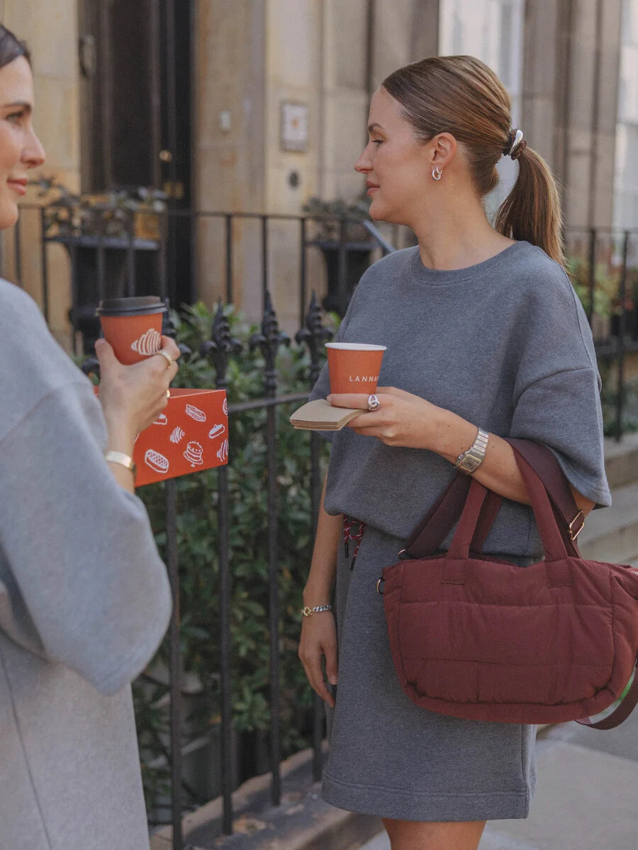 LES SOEURS CROPPED SWEAT LUCIA GREY