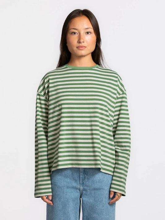 LES SOEURS GESTREEPTE LONGSLEEVE GRACE GROEN