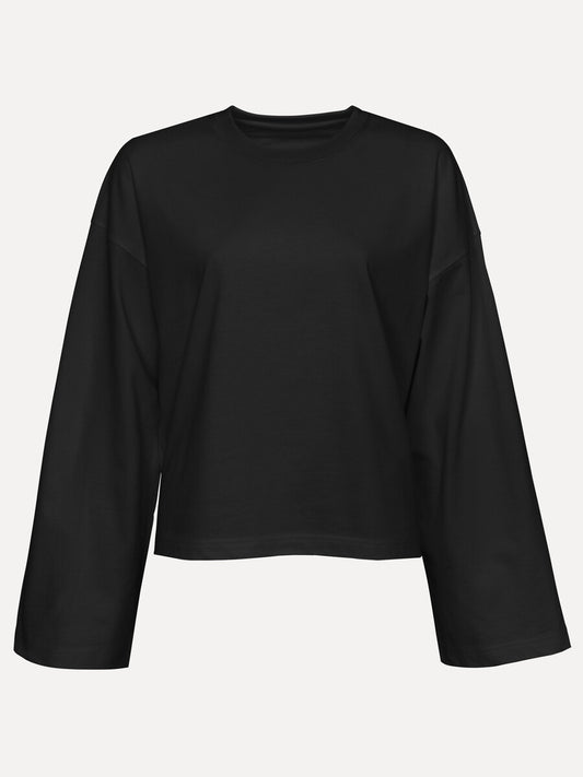 LES SOEURS LANGE MOUW TEE ALINE BLACK - S. LABELS