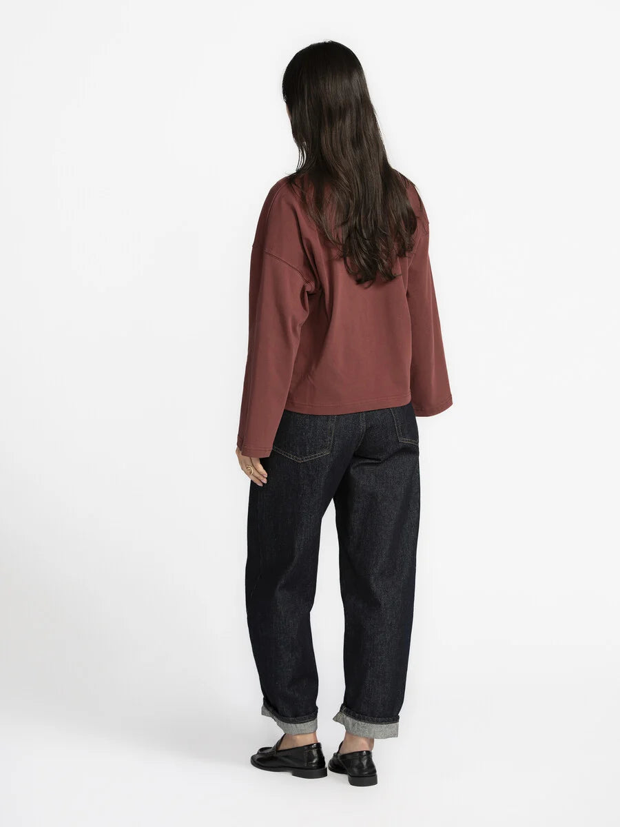 LES SOEURS LANGE MOUW TEE ALINE BORDEAUX - S. LABELS