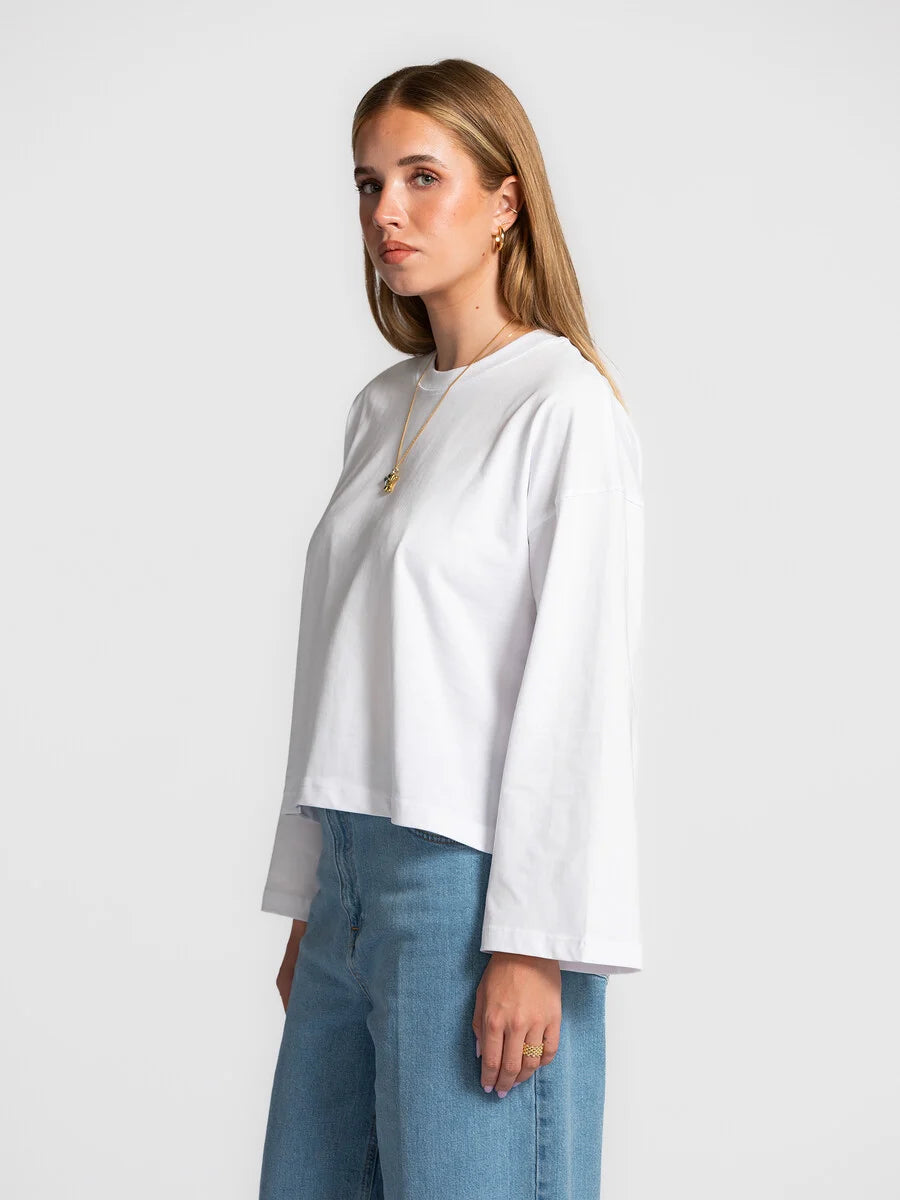 LES SOEURS LANGE MOUW TEE ALINE WHITE - S. LABELS