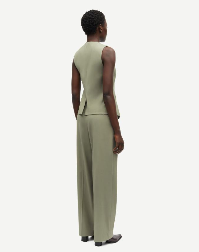 SAMSOE JULIA TROUSERS KAKI GROEN - S. LABELS