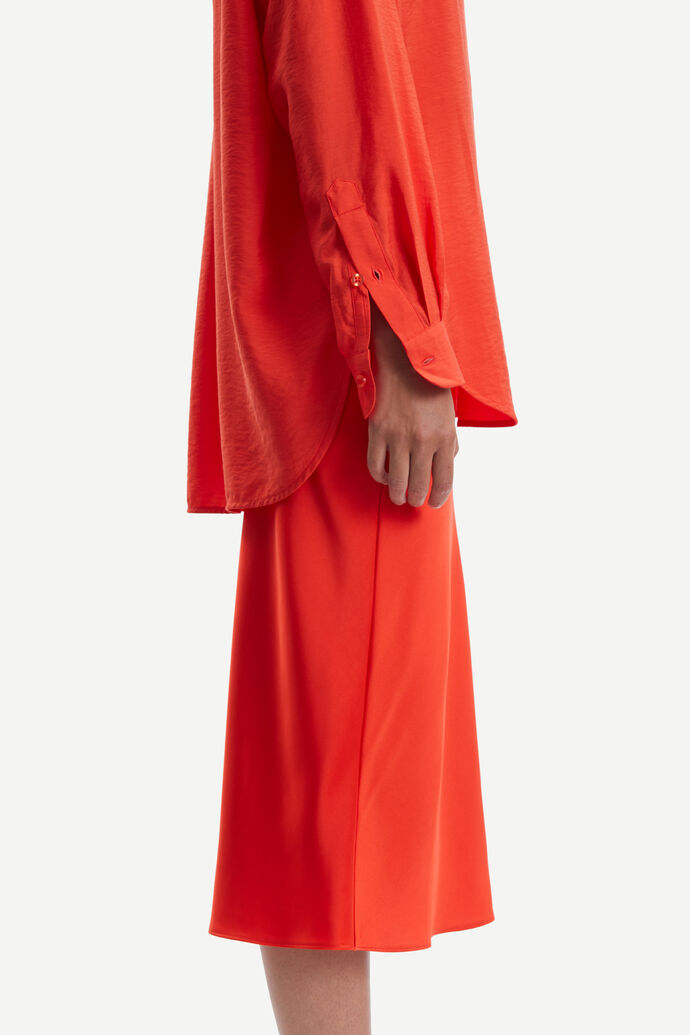 SAMSOE AGNETA SKIRT ORANGE RED - S. LABELS