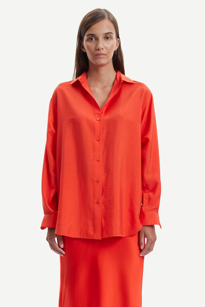 SAMSOE AGNETA SKIRT ORANGE RED - S. LABELS