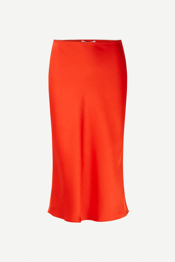SAMSOE AGNETA SKIRT ORANGE RED - S. LABELS
