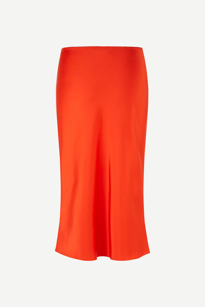 SAMSOE AGNETA SKIRT ORANGE RED - S. LABELS