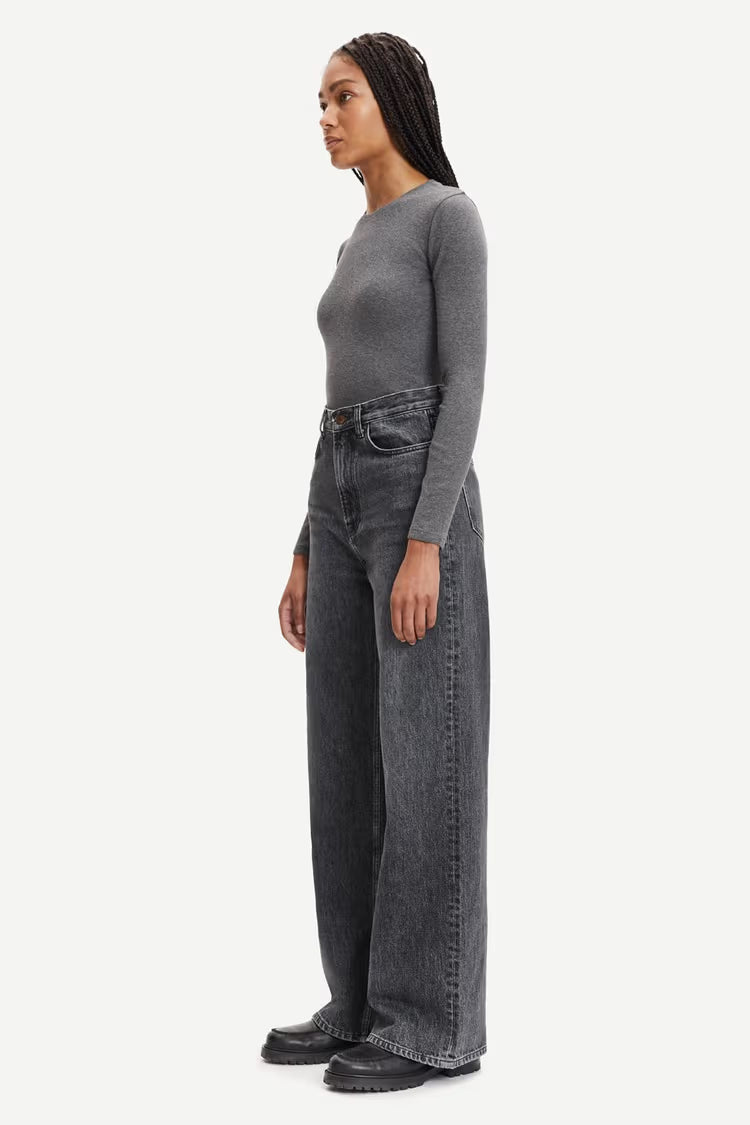 SAMSOE ALEXA LONG SLEEVE TEE GREY