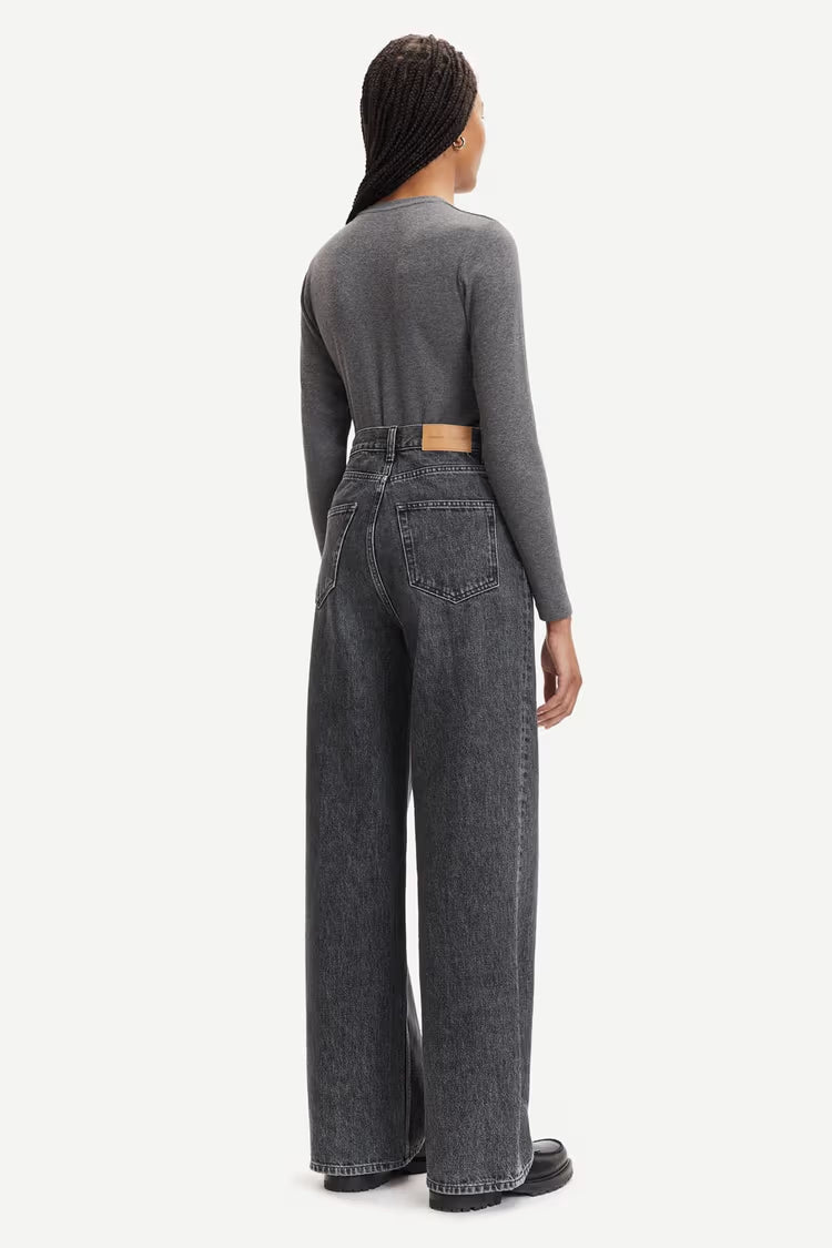 SAMSOE ALEXA LONG SLEEVE TEE GREY