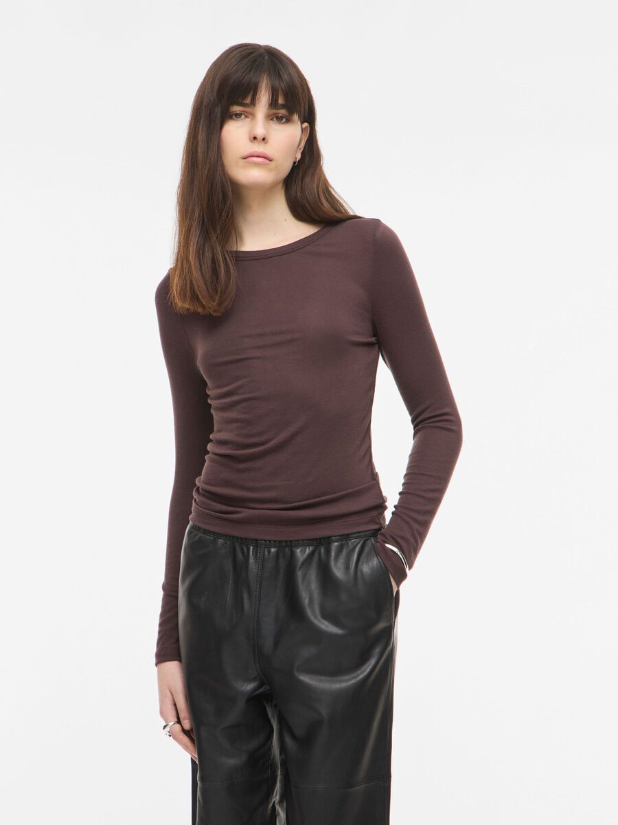 ROUGE EDIT ROUND NECK LONG SLEEVE BROWN
