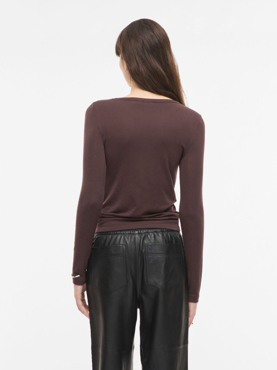 ROUGE EDIT ROUND NECK LONG SLEEVE BROWN