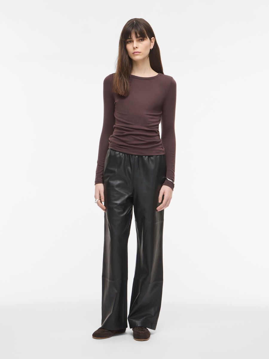 ROUGE EDIT ROUND NECK LONG SLEEVE BROWN