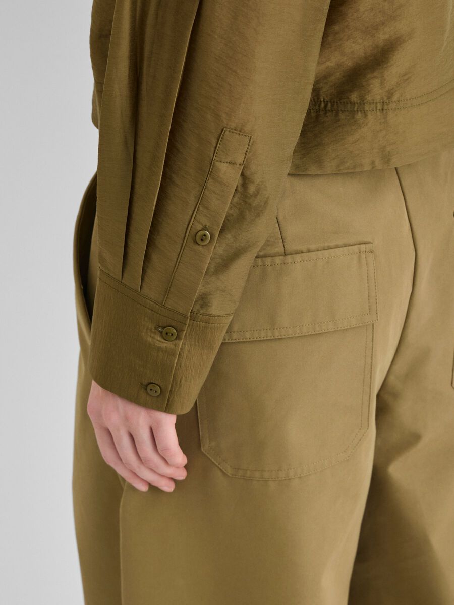 ROUGE EDIT HIGH NECK BLOUSE OLIVE