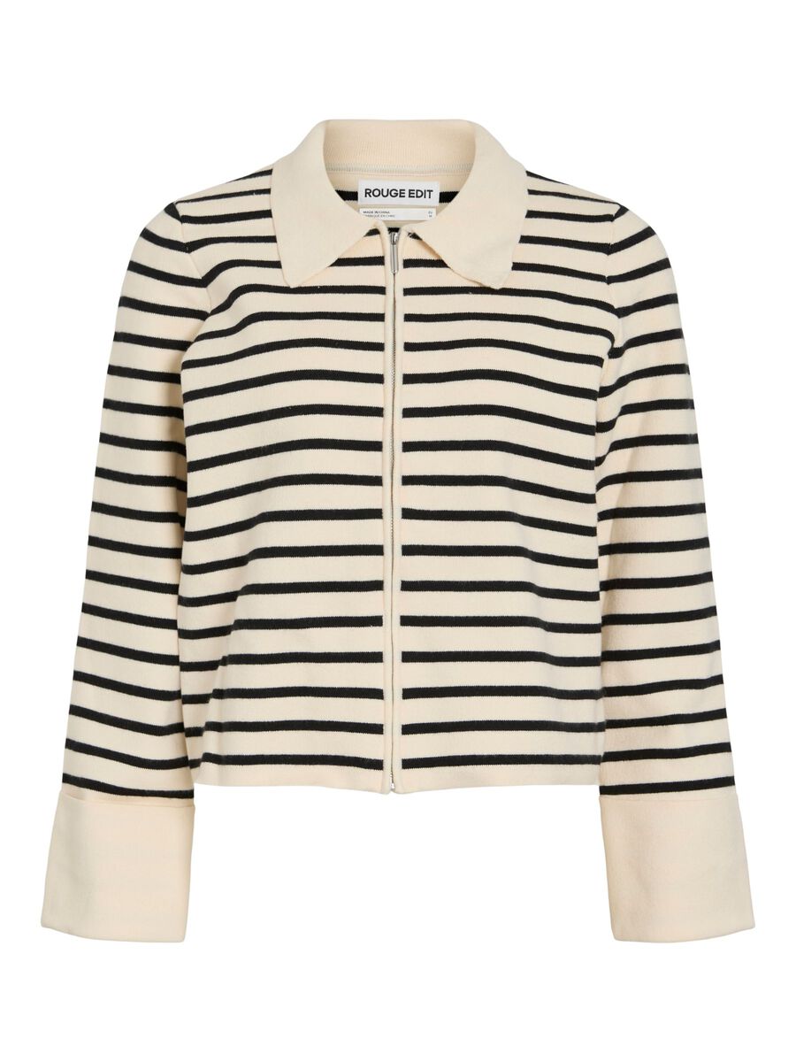 ROUGE EDIT STRIPED KNITTED CARDIGAN - S. LABELS