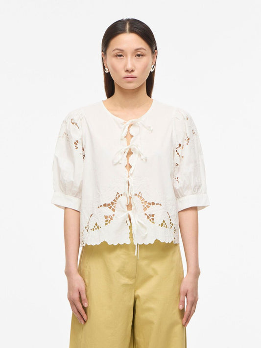 ROUGE EDIT TIE-FRONT BLOUSE