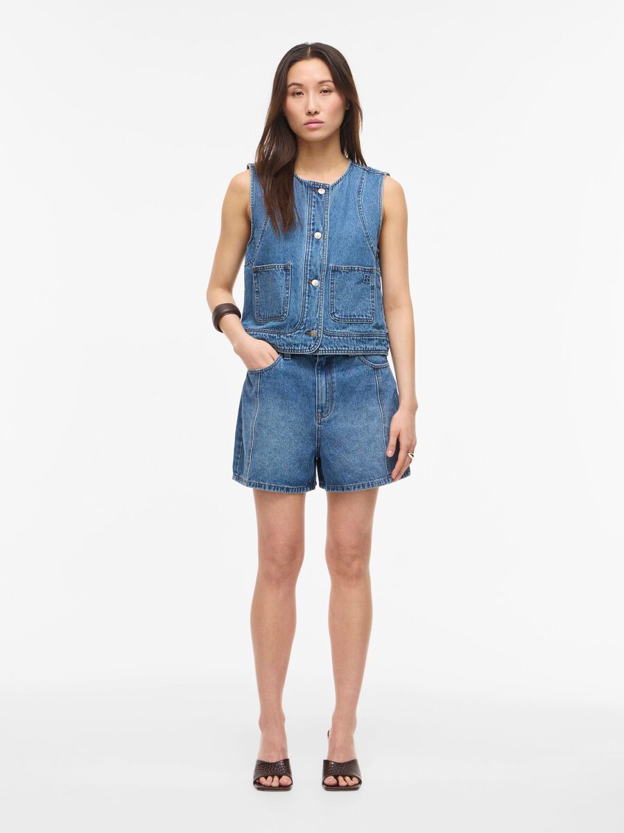 ROUGE EDIT DENIM WAIST COAT DARK BLUE - S. LABELS