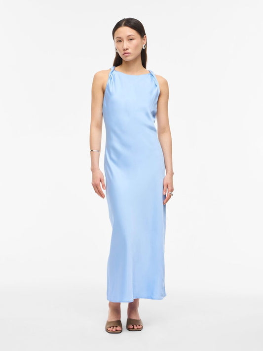 ROUGE EDIT SLEEVELESS MIDI DRESS LIGHT BLUE
