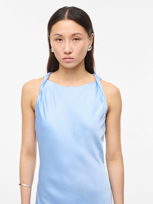 ROUGE EDIT SLEEVELESS MIDI DRESS LIGHT BLUE