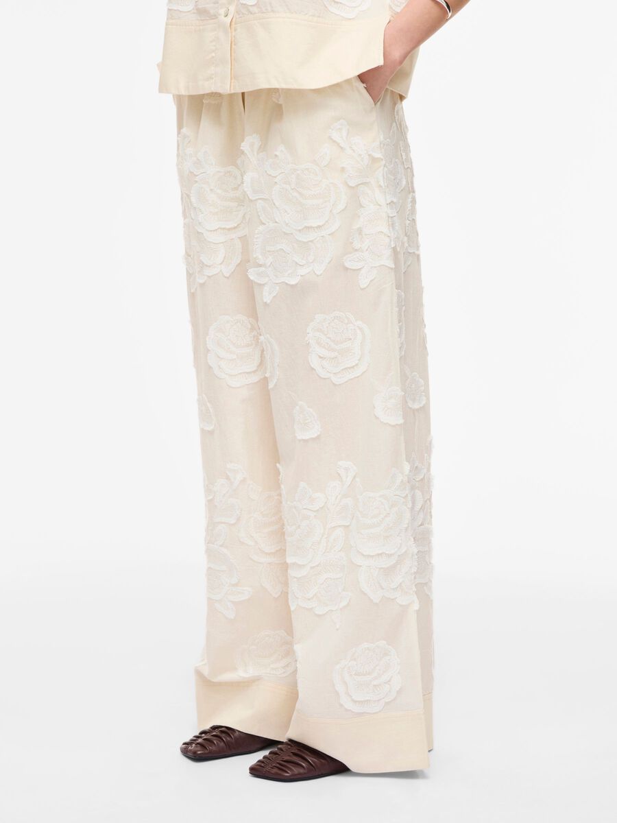 ROUGE EDIT BROEK MET BORDUUR CREAM - S. LABELS