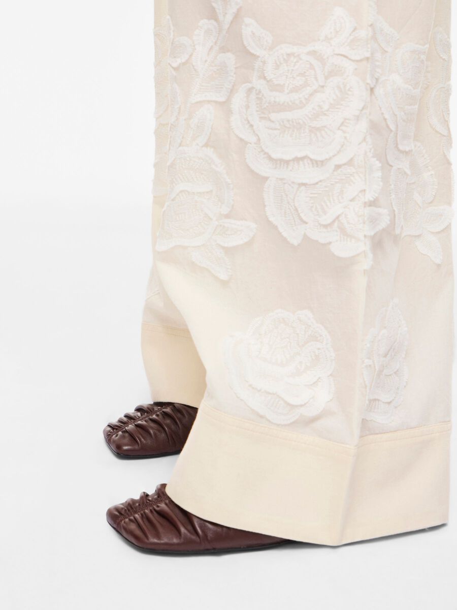 ROUGE EDIT BROEK MET BORDUUR CREAM - S. LABELS