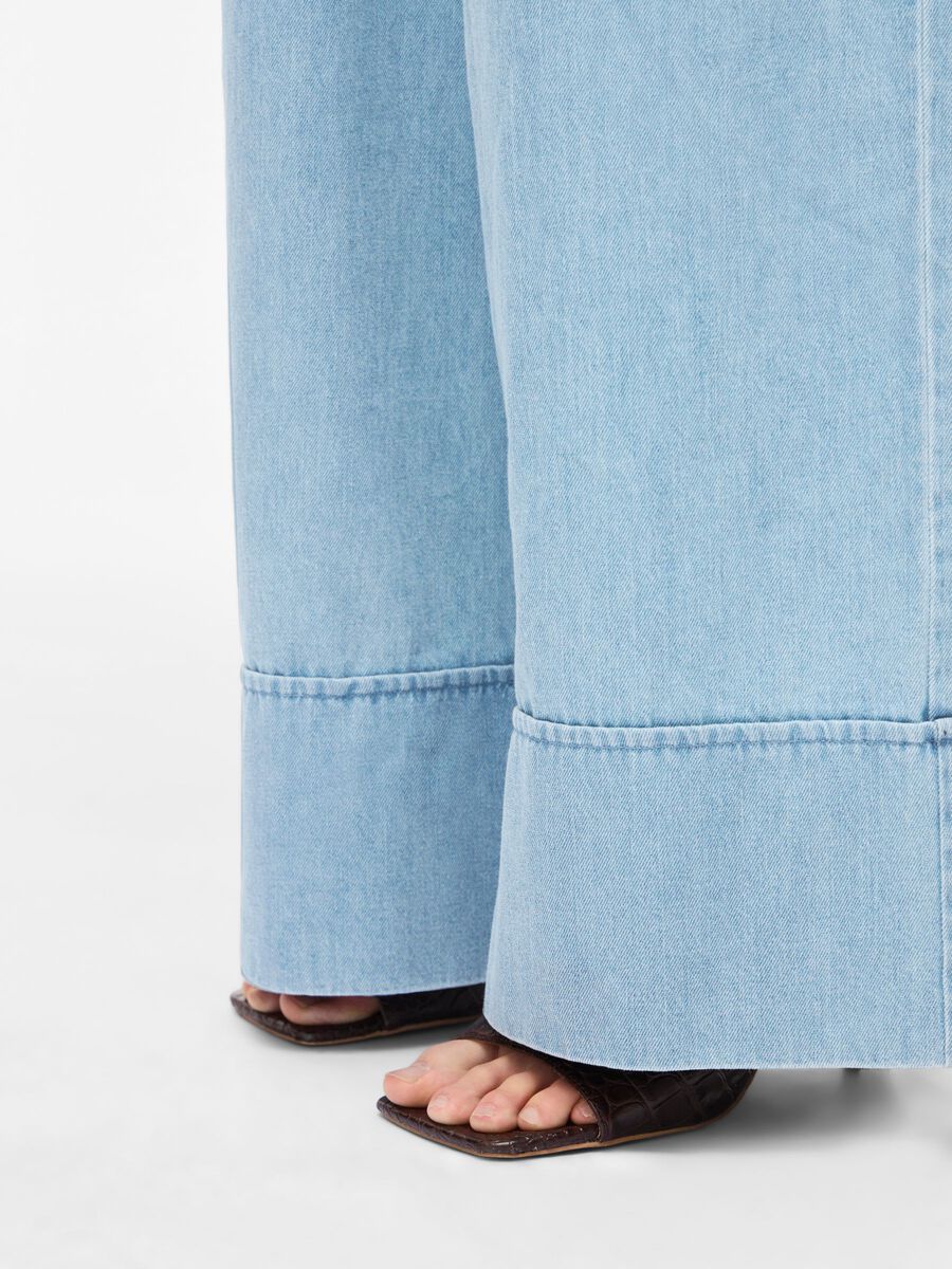 ROUGE EDIT MID WAIST TROUSERS LIGHT BLUE DENIM - S. LABELS