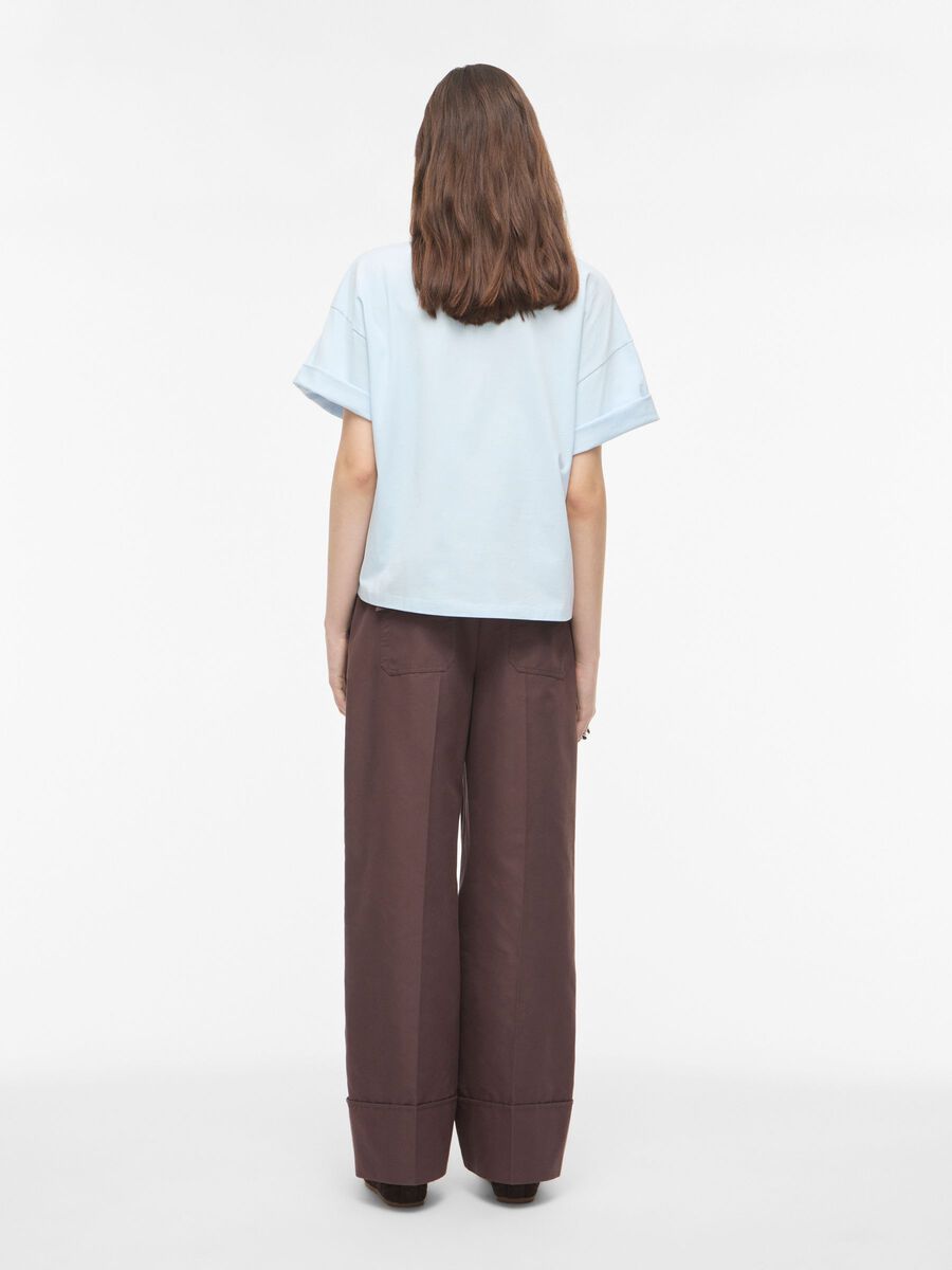 ROUGE EDIT WIDE LEG TROUSERS BROWN