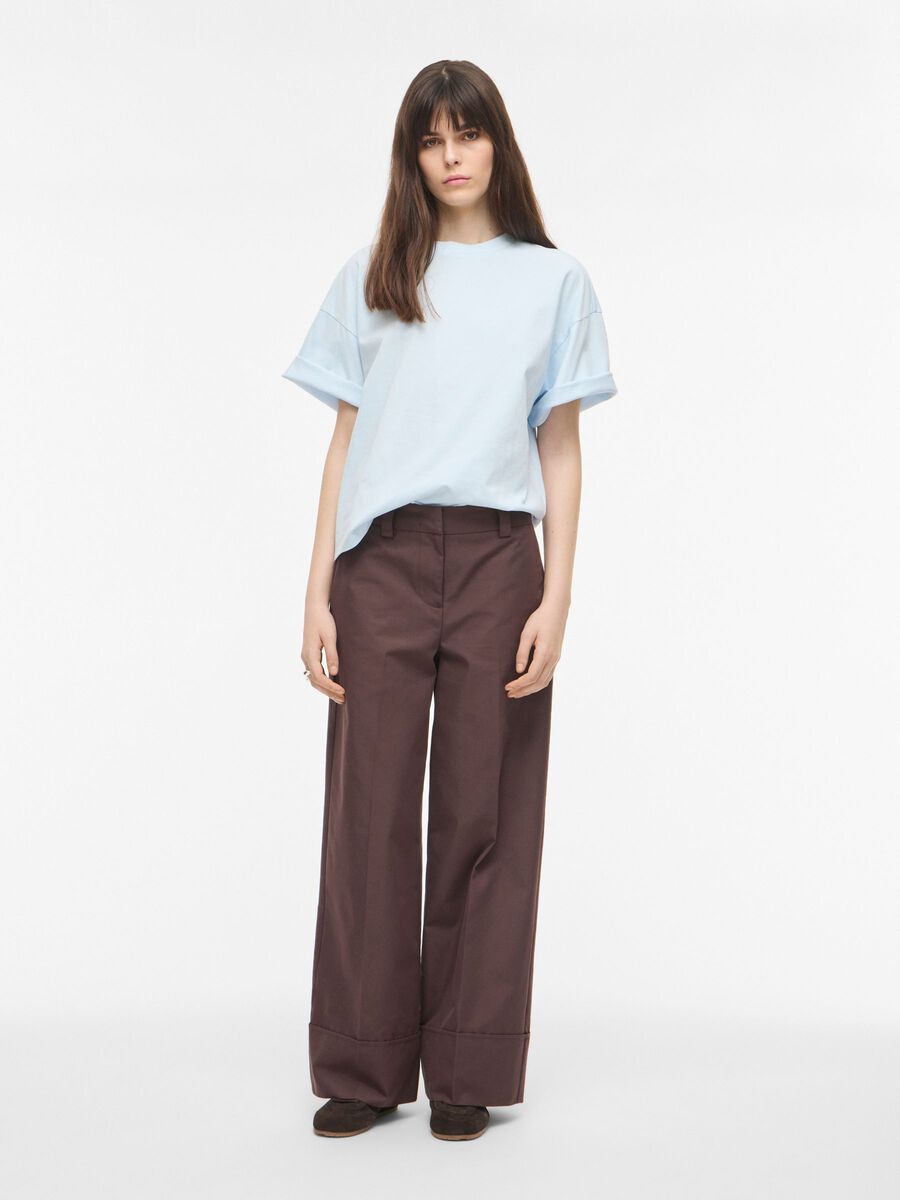ROUGE EDIT WIDE LEG TROUSERS BROWN