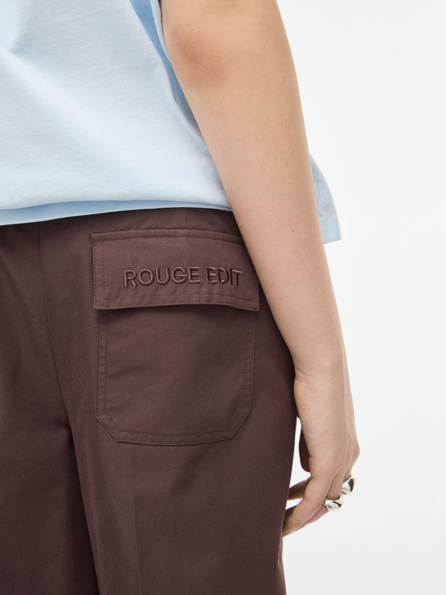 ROUGE EDIT WIDE LEG TROUSERS BROWN