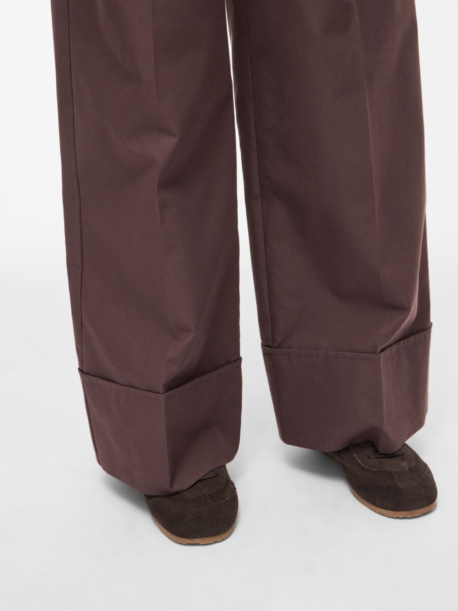 ROUGE EDIT WIDE LEG TROUSERS BROWN