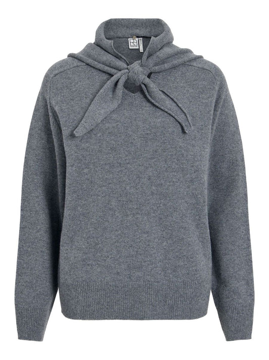 ROUGE EDIT SCARF KNITTED PULLOVER GREY