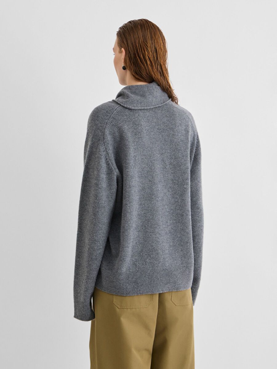 ROUGE EDIT SCARF KNITTED PULLOVER GREY