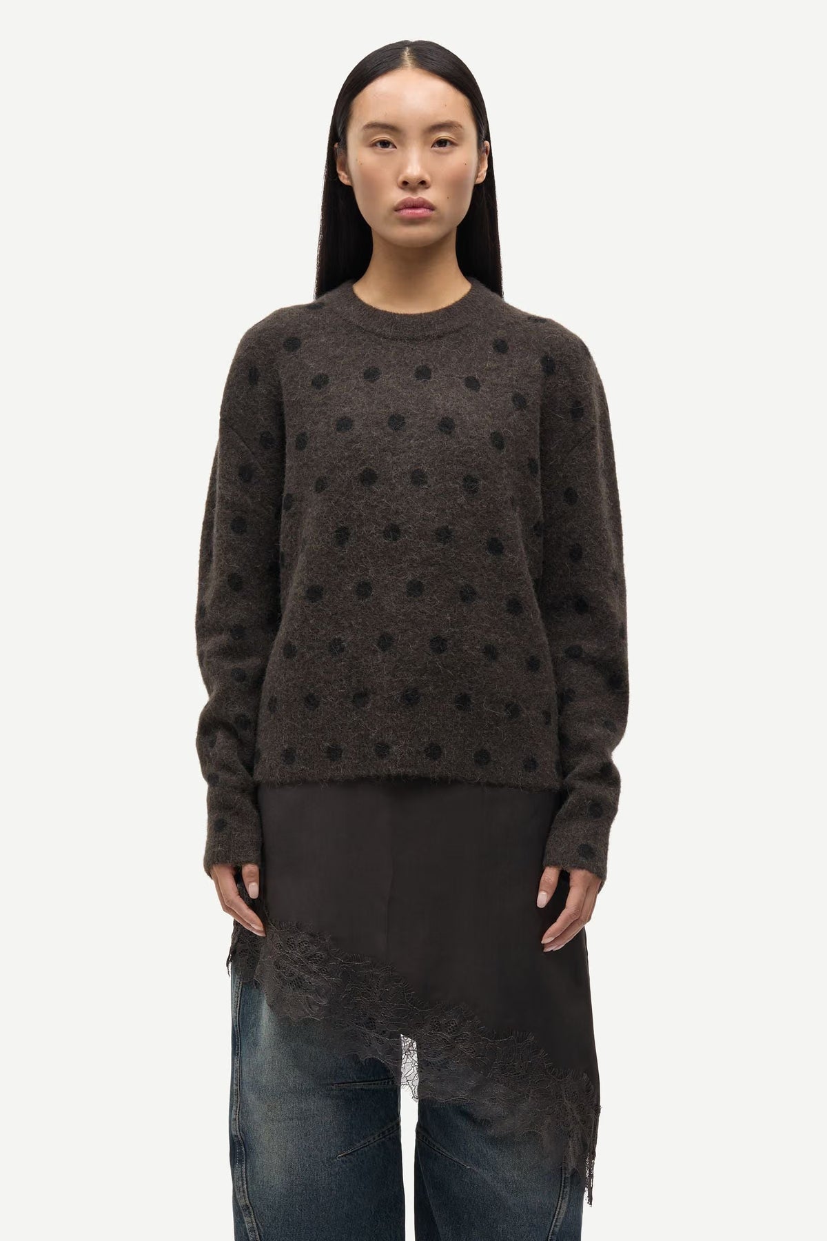 SAMSOE ANOUR SWEATER BRUIN