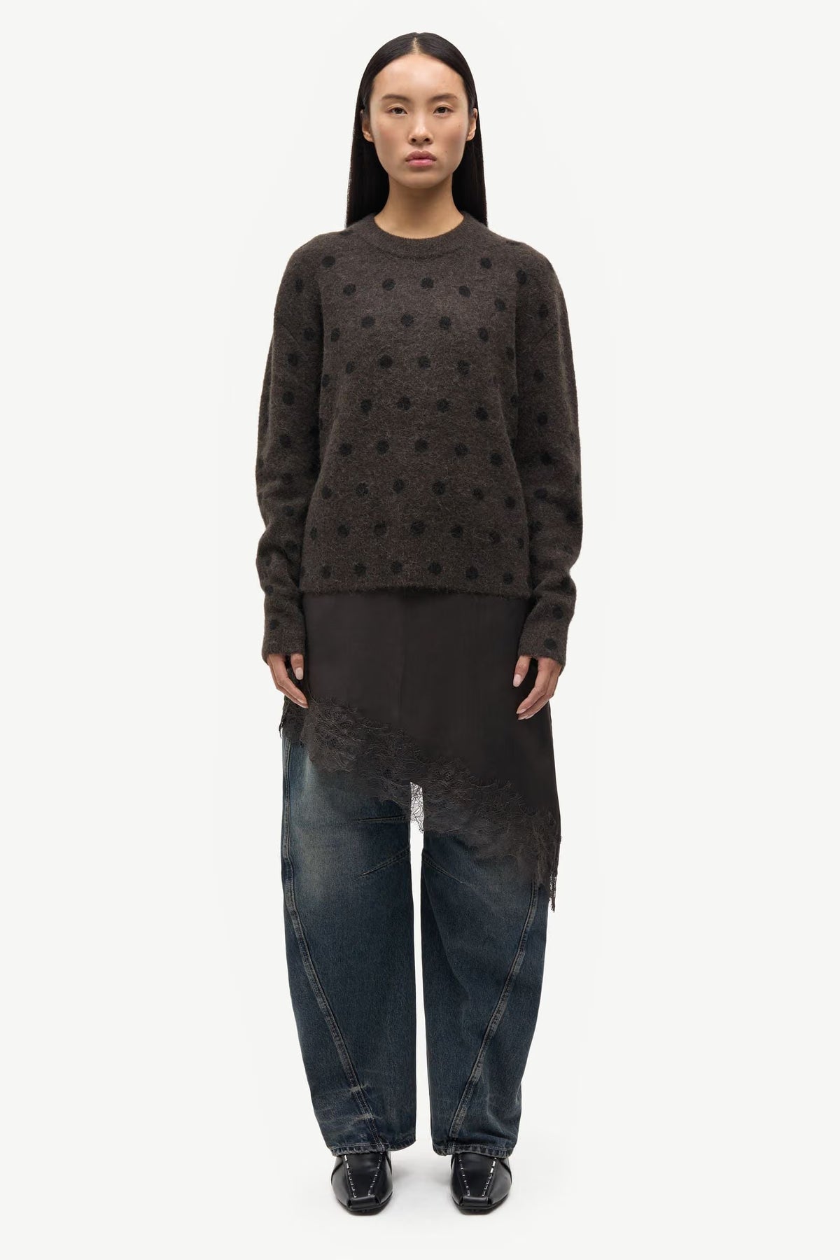 SAMSOE ANOUR SWEATER BRUIN