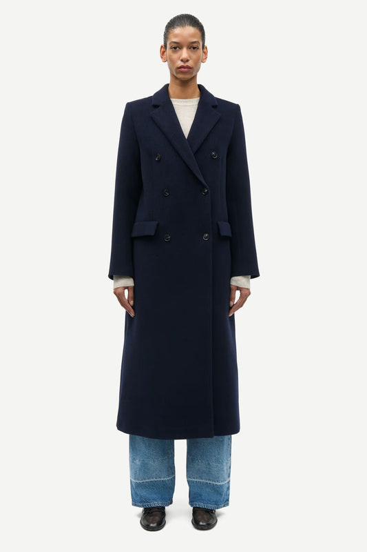 SAMSOE FALCON COAT BLAUW