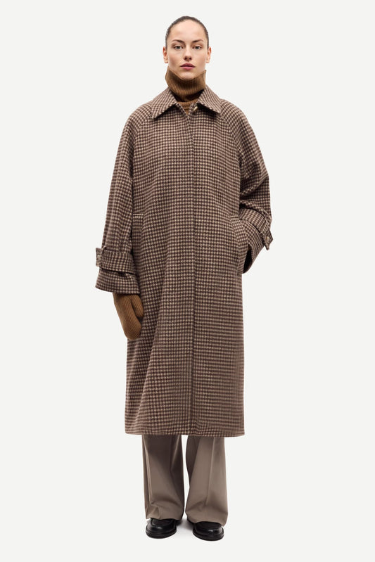 SAMSOE ALMA COAT CHECK