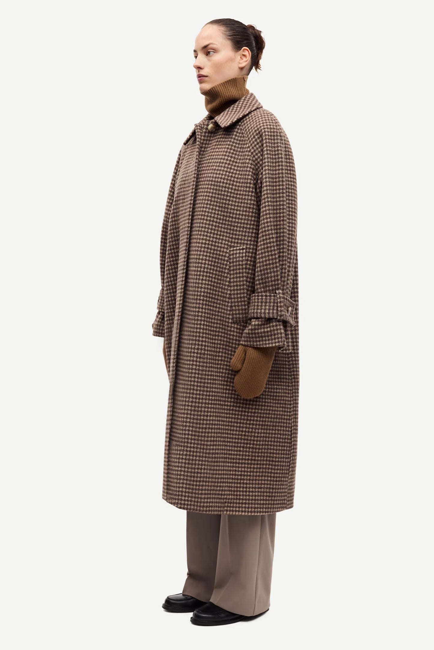 SAMSOE ALMA COAT CHECK