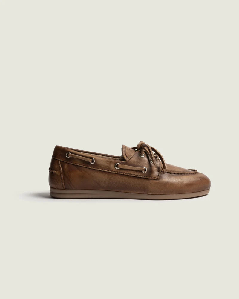 POSA BOAT LOAFER LEATHER BROWN - S. LABELS