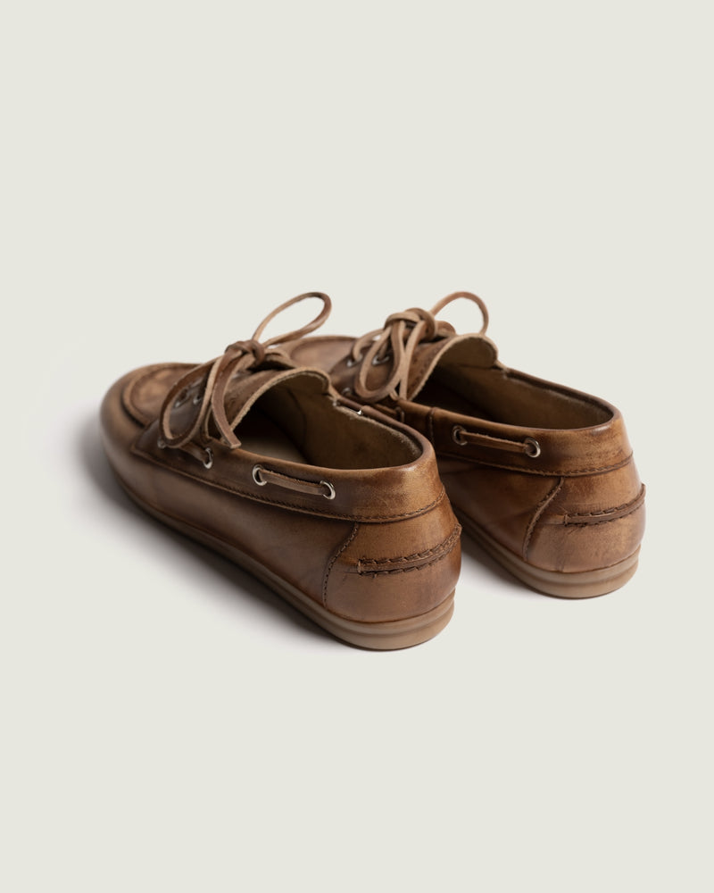 POSA BOAT LOAFER LEATHER BROWN - S. LABELS