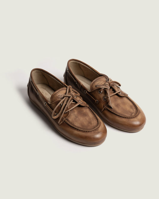 POSA BOAT LOAFER LEATHER BROWN - S. LABELS