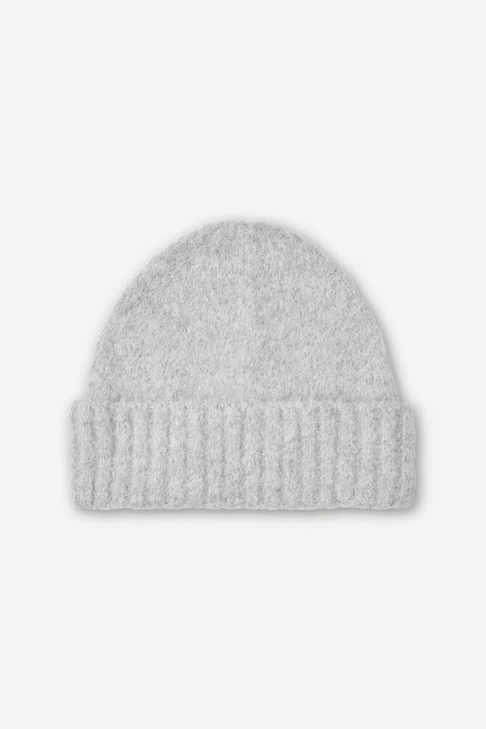 SAMSOE SAJEANNE BEANIE LIGHT GREY