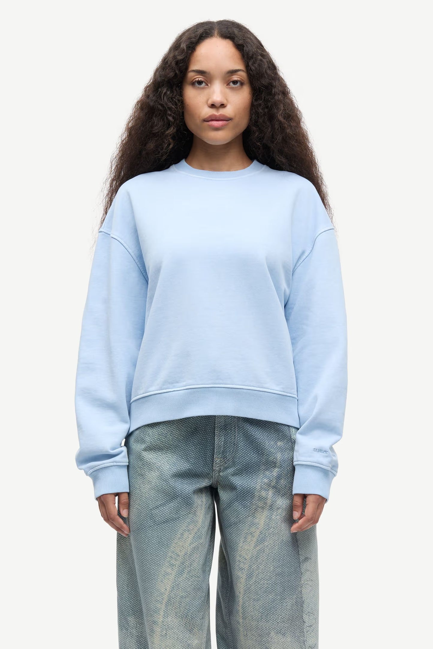 SAMSOE SAVAN SWEAT CASHMERE BLUE