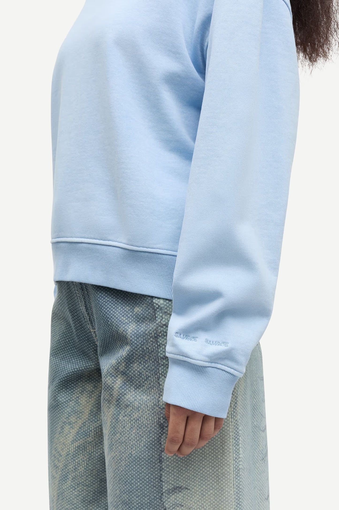 SAMSOE SAVAN SWEAT CASHMERE BLUE