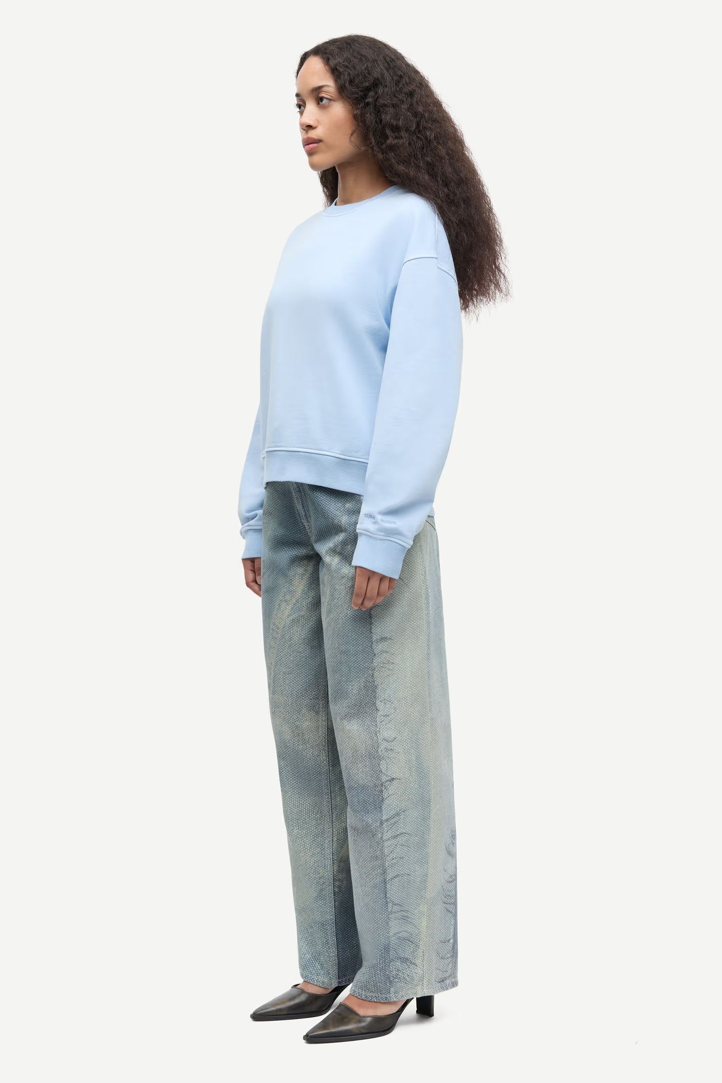 SAMSOE SAVAN SWEAT CASHMERE BLUE
