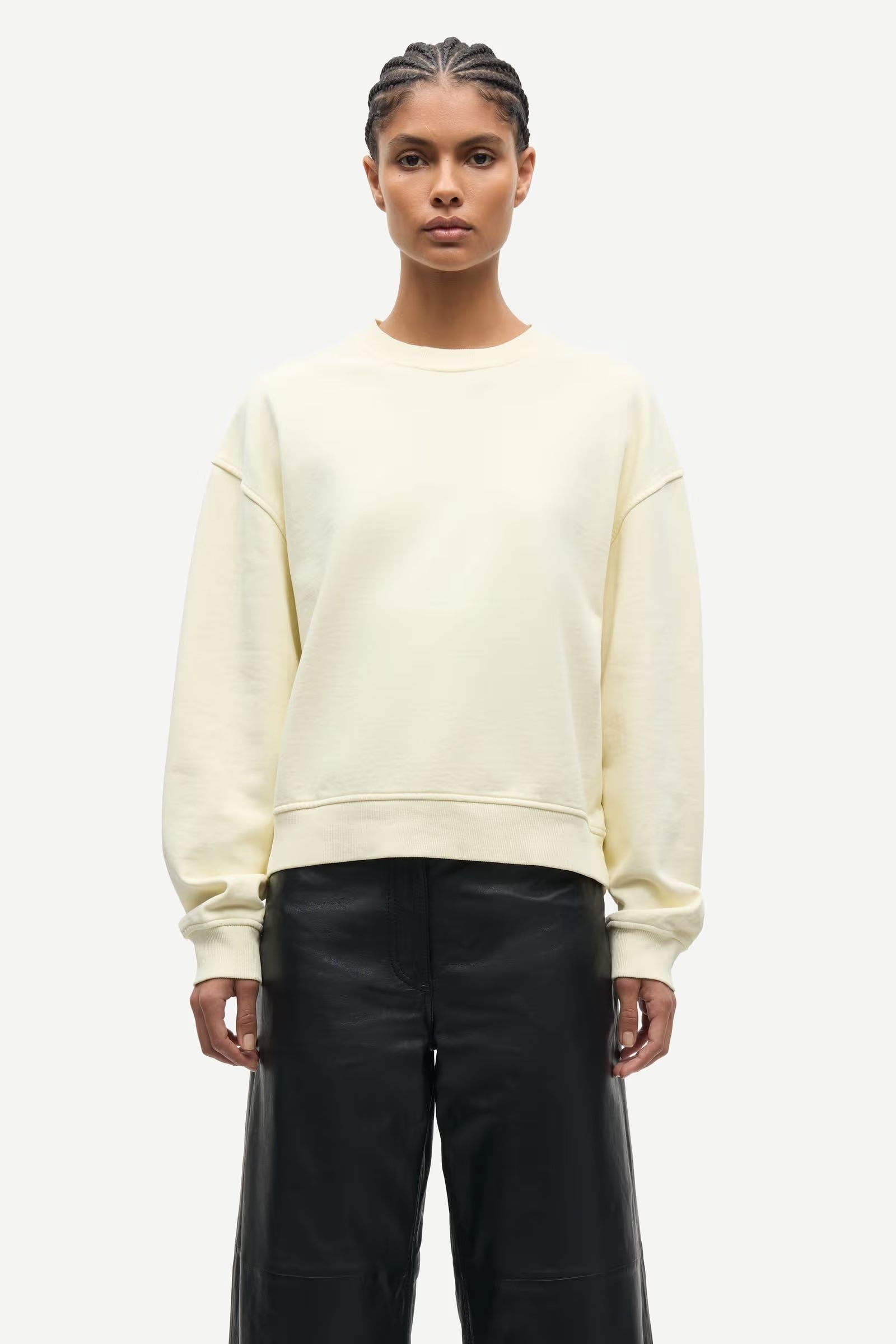 SAMSOE SAVAN SWEAT LIGHT YELLOW - S. LABELS